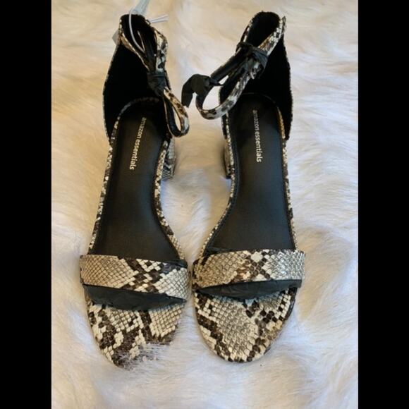 Faux Snake Skin Heeled Sandal- Size 6.5 - Picture 3 of 3